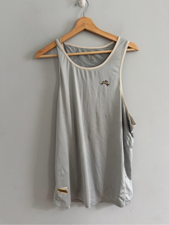 Tracksmith Other - Tracksmith Twilight Tank Athletic Running Top Light Gray White Trim Size L